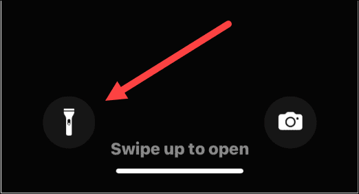 Žibintuvėlio mygtukas iPhone užrakinimo ekranas