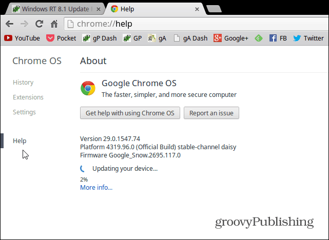 Kaip rankiniu būdu atnaujinti „Google Chromebook“