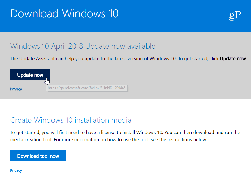 Atsisiųskite „Windows“ 2018 m. Balandžio 10 d. Naujinį