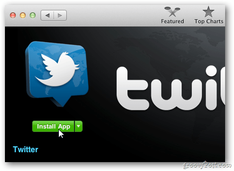 Oficiali „OS X“ „Twitter“ programa