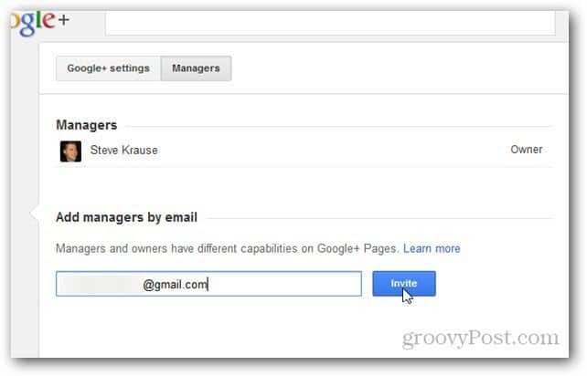 Kaip pridėti administratorių ar valdytoją prie „Google+“ puslapio