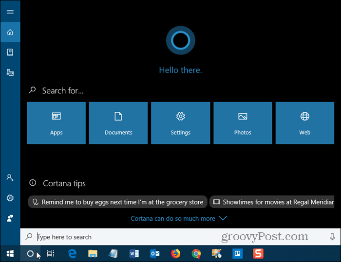 „Cortana“ „Windows 10“