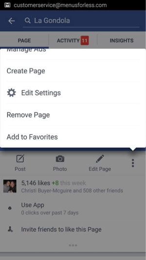 Mobiliuoju apsilankykite „Facebook“ puslapyje ir palieskite Redaguoti nustatymus. Darbalaukyje spustelėkite Nustatymai.