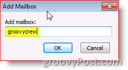 „Outlook 2010“ ekrano kopija prideda pašto dėžutę