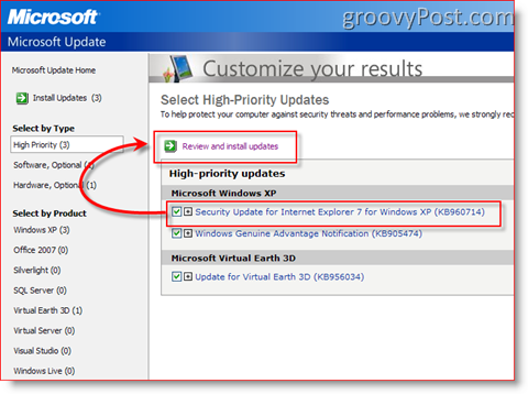 Kaip įdiegti naujinius naudojant „Microsoft Update“