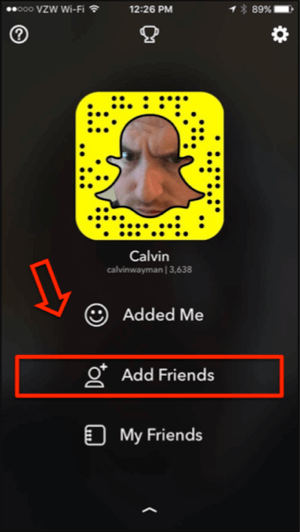 snapchat pridėk draugų