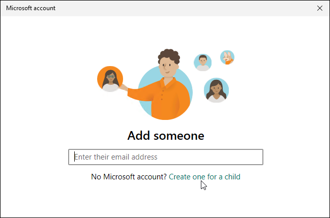 sukurti paskyrą vaikui nustatyti tėvų kontrolę sistemoje Windows 11