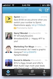 sprintas reklamavo „Twitter“
