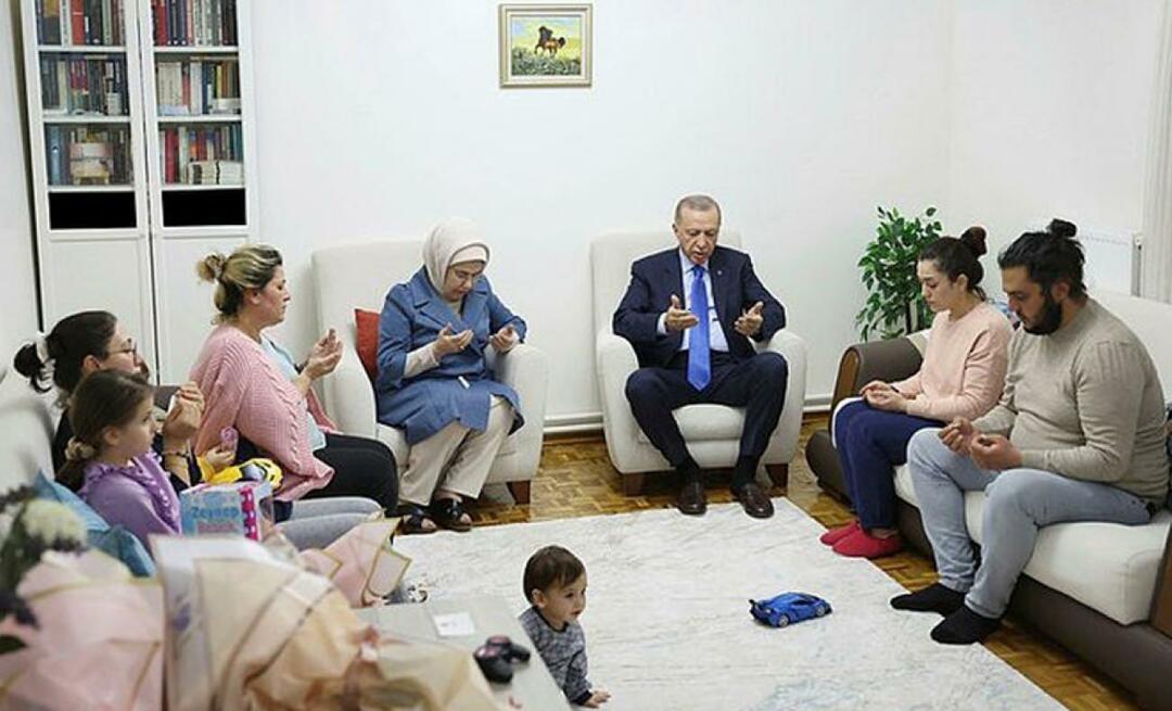 Prasmingas prezidento Erdoğano ir Emine Erdoğan vizitas žemės drebėjimą išgyvenusiai šeimai!