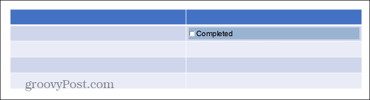 powerpoint užpildytas žymės langelis