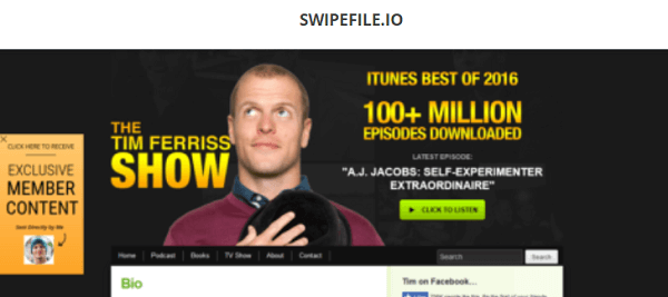 Pasisemkite įkvėpimo iš „SwipeFile.io“.
