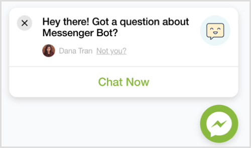 „ChatFuel Messenger“ pokalbių papildinys pritaikomas