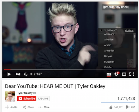 „Tyler Oakley“ vaizdo įrašas su titrais