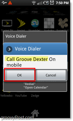 skambinkite balsu „Android“ telefone