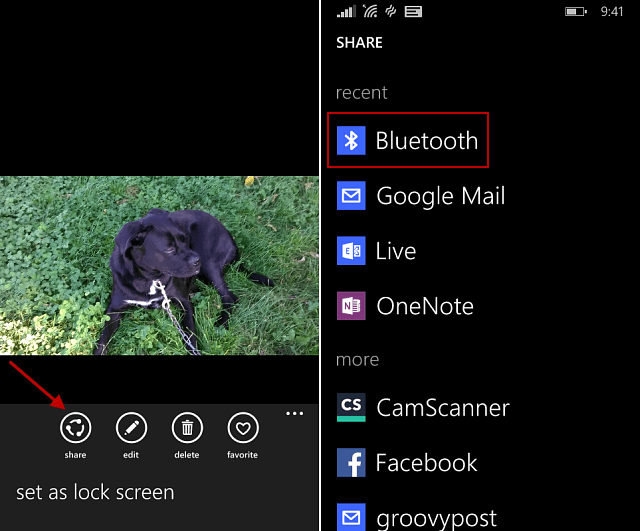 „Windows Phone 8.1“ patarimas: bendrinkite failus „Bluetooth“ ryšiu