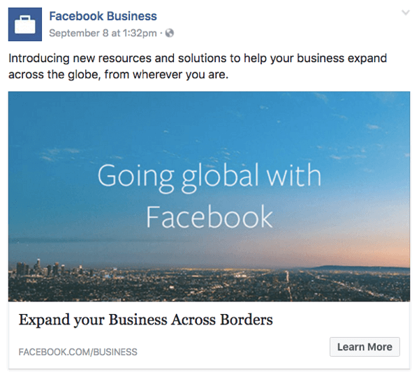 „facebook“ pasauliniam verslui