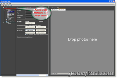 „Microsoft Pro“ nuotraukų įrankių metaduomenys:: groovyPost.com