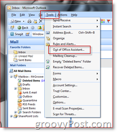 Įgalinkite „Microsoft Outlook“ automatinio atsakymo iš biuro funkciją įjungimą