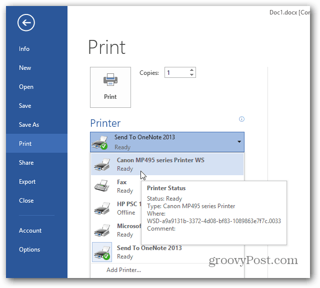 Kaip spausdinti iš „Windows 8 Metro Style“ programų