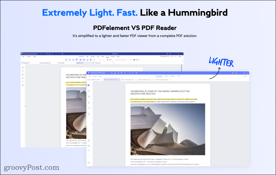 PDF skaitytuvas vs PDFelement