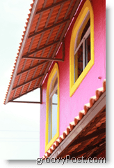 Mazatlano Meksikos rožinis namas