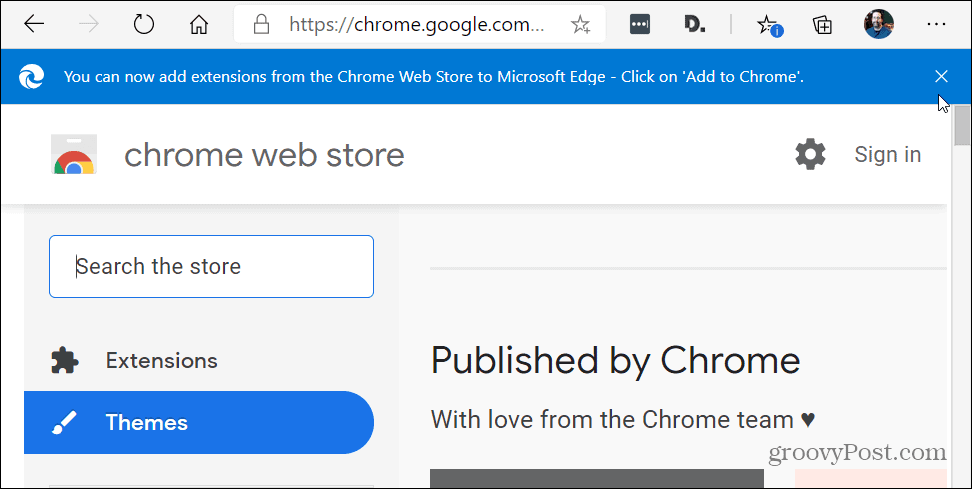 „Chrome“ internetinės parduotuvės temos