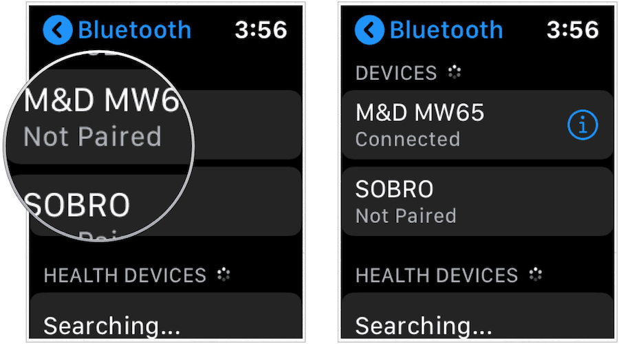 „Apple Watch“ „Bluetooth“ susiejimas