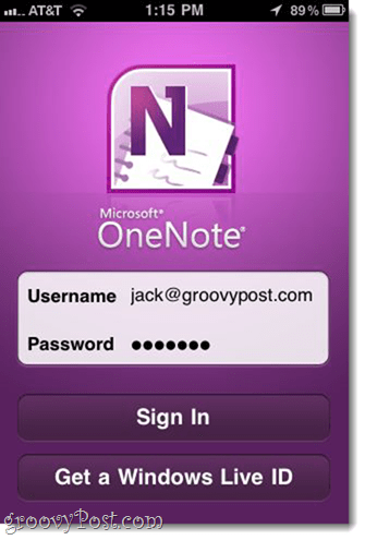 „OneNote“, skirta „iPhone“ (nemokama „Microsoft“)