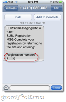 SMS šlamštas iš „AT&T“
