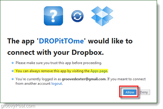 leisti žmonėms įkelti į jūsų „dropbox“