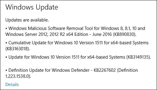 Galimas naujas „Windows 10“ kompiuterio naujinimas KB3163018 „Build 10586.420“ (galimas ir mobiliesiems)
