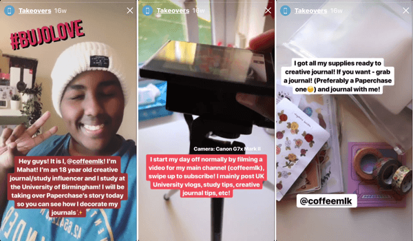 Kaip įdarbinti mokamus socialinius įtakotojus, „Instagram“ perėmimų pavyzdys @frompaperchase