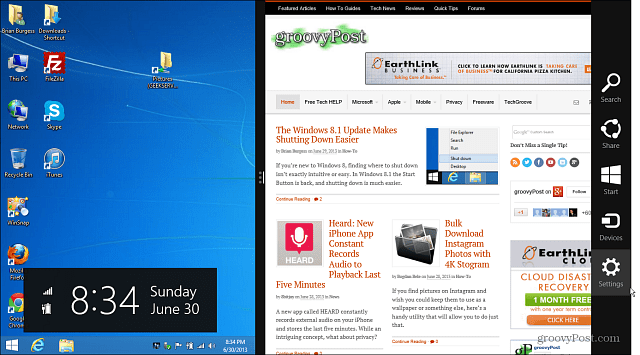 „Windows 8.1“ modernus vartotojo sąsajos darbalaukis