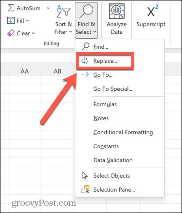 excel pakeisti