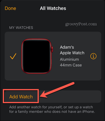 apple watch pridėti laikrodį