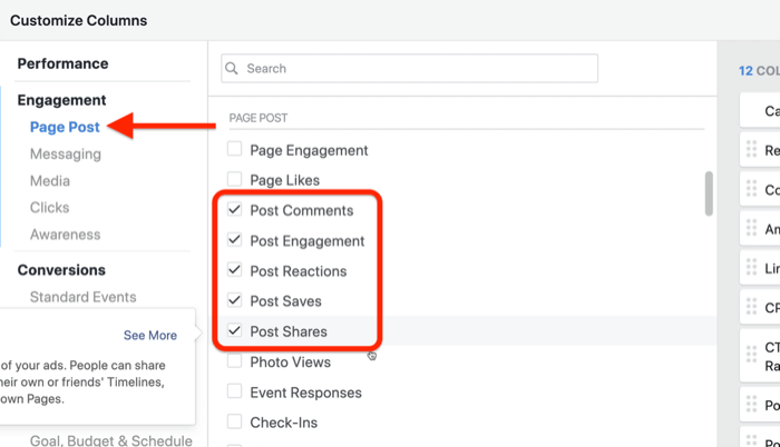 sukurkite „Lead Ads“ pasirinktinę ataskaitą „Facebook“ skelbimų tvarkyklėje, 3 žingsnis