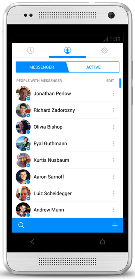 „Facebook Messenger“ patirtis, skirta „Android“