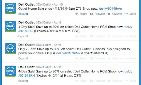 „dell outlet twitter stream“
