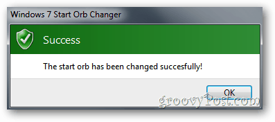 „Start Orb Changer“ - sėkmė!