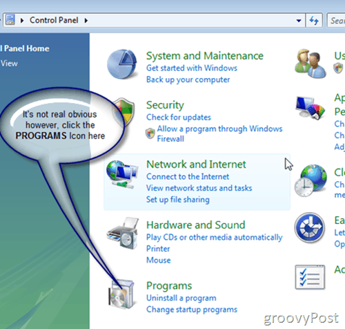 Įjungti arba įdiegti „Windows Vista“ šnipinėjimo įrankį