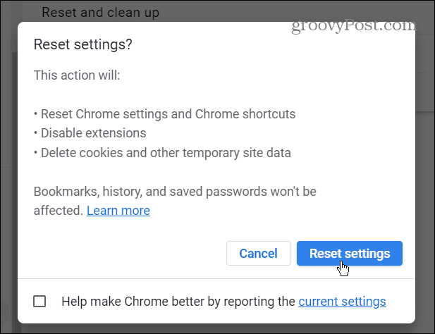 Atsisiųskite nepavykusią tinklo klaidą naršyklėje „Chrome“.