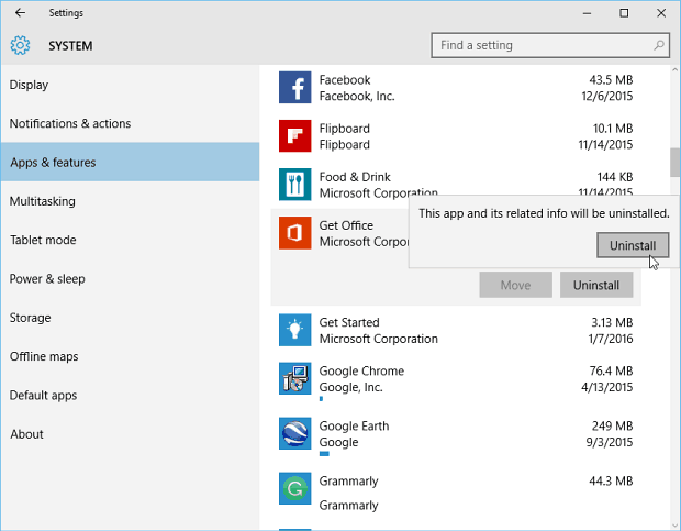 Pašalinkite „Candy Crush“ ir kitas „Windows 10“ iš anksto įdiegtas programas