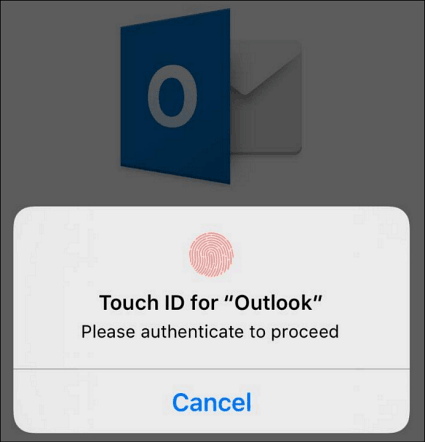 Palieskite ID „Outlook iPhone“