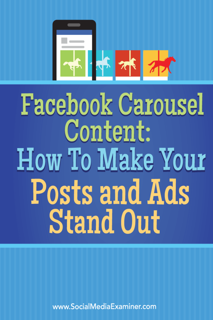 kurti ir naudoti „Facebook“ karuselės skelbimus ir įrašus