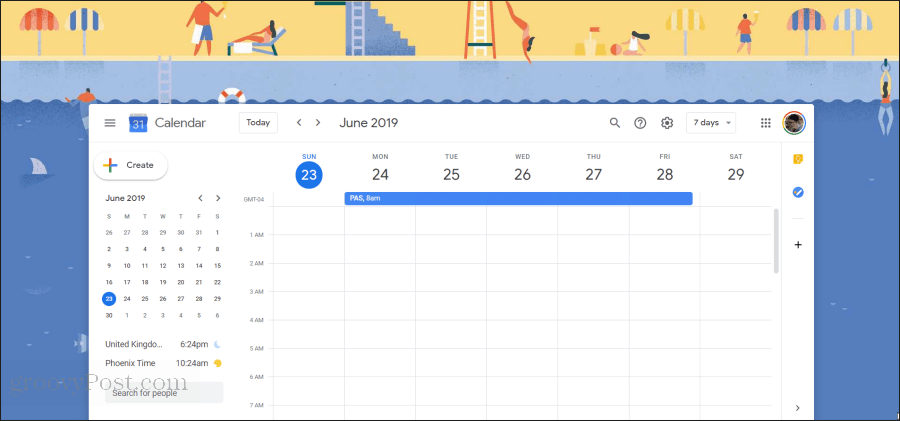 „Google“ kalendoriaus iliustracija
