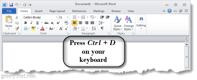 Kaip pakeisti numatytąjį šriftą „Microsoft Word 2010“