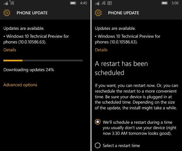 „Windows 10 Mobile Build 10586.63“ įdiegimas viešai neatskleista informacija (atnaujinta)