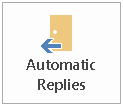 „Outlook“ automatinių atsakymų mygtukas „Outlook“ automatinių atsakymų mygtukas