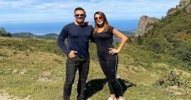 Korhanas Saygineris pakėlė savo žmoną Zuhal Topal į viršų! Meilės nuotrauka 1700 metrų...