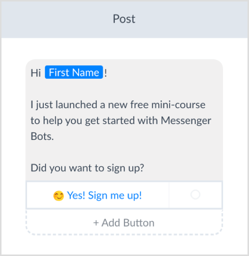 sukurkite „Messenger“ roboto seką naudodami „ManyChat“